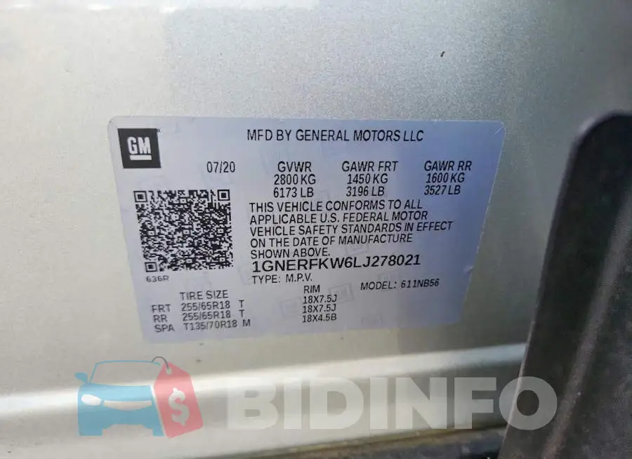 1GNERFKW6LJ278021 Photo# 13