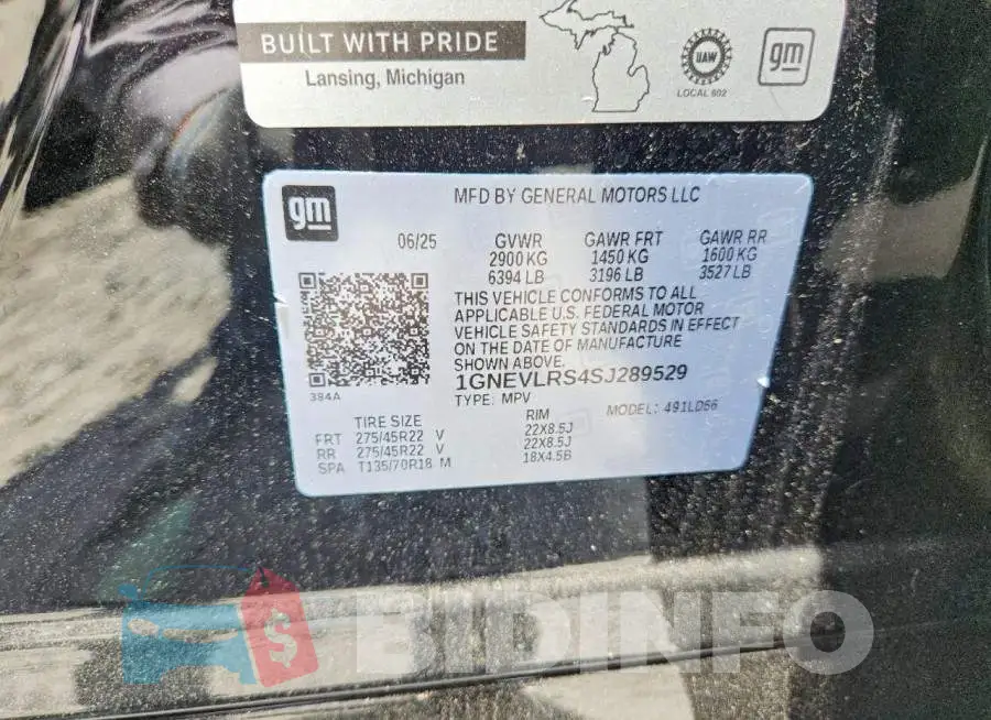 1GNEVLRS4SJ289529 Photo# 13