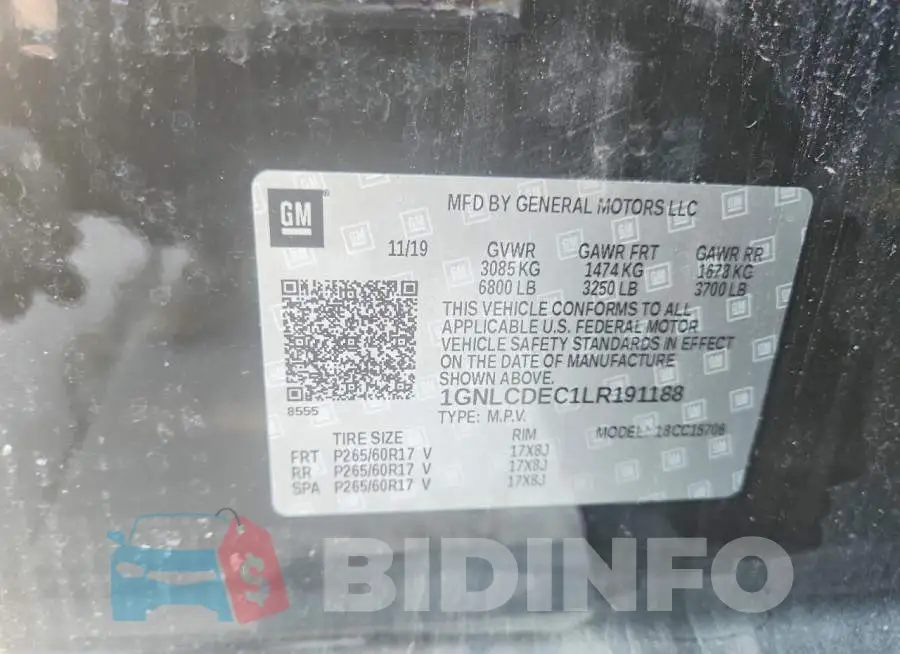 1GNLCDEC1LR191188 Photo# 13