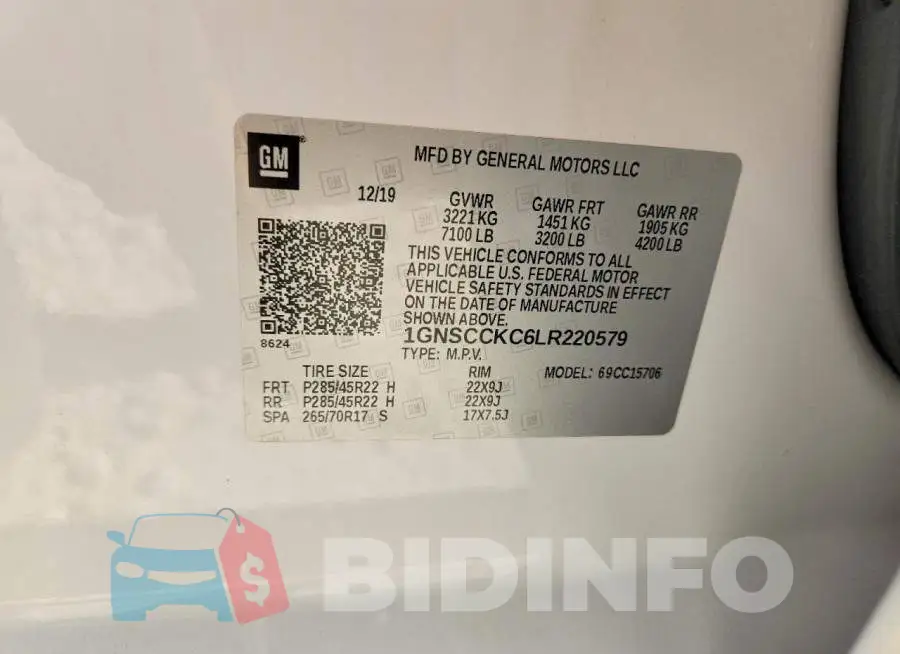 1GNSCCKC6LR220579 Photo# 14
