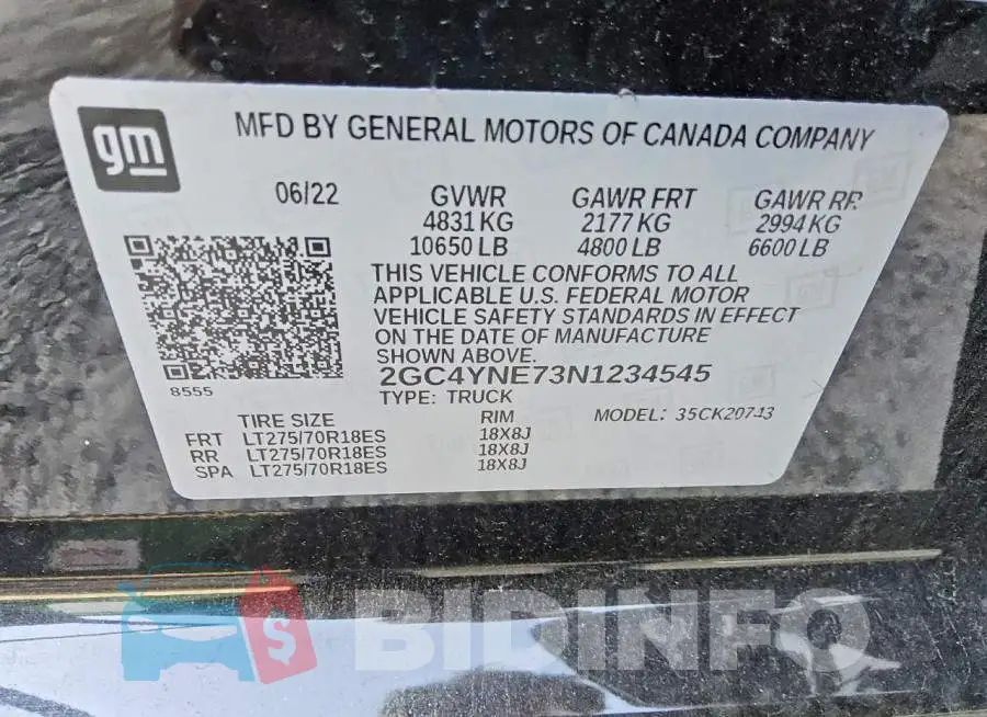 2GC4YNE73N1234545 Photo# 13
