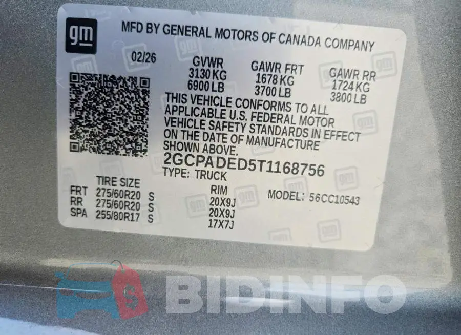 2GCPADED5T1168756 Photo# 13