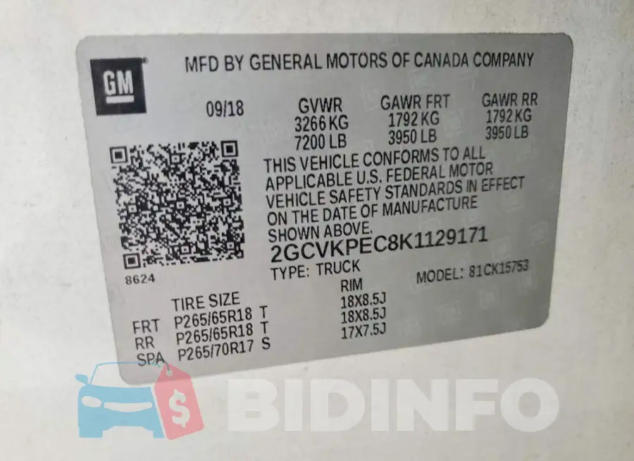 2GCVKPEC8K1129171 Photo# 12