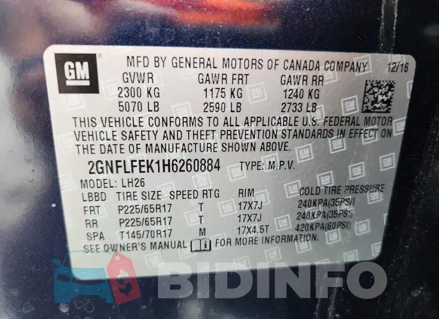 2GNFLFEK1H6260884 Photo# 14