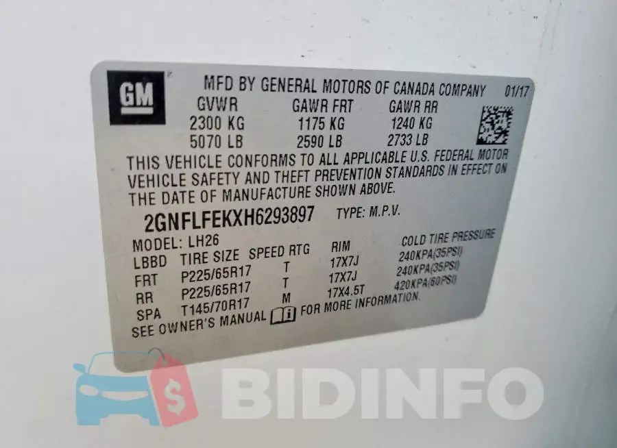 2GNFLFEKXH6293897 Photo# 12