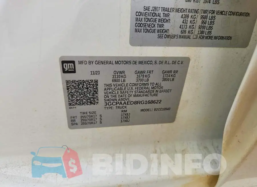 3GCPAAED8RG168622 Photo# 12