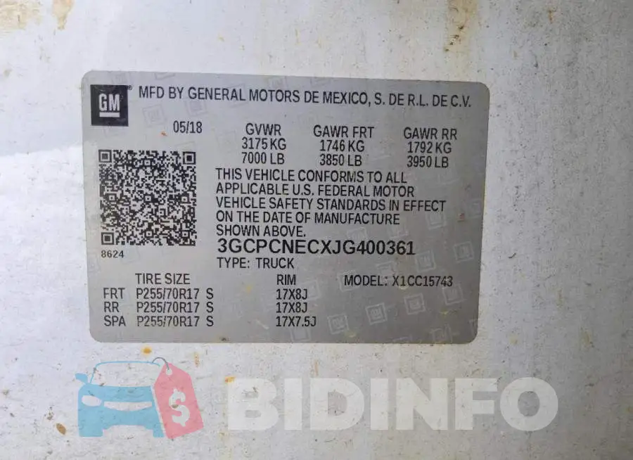3GCPCNECXJG400361 Photo# 7