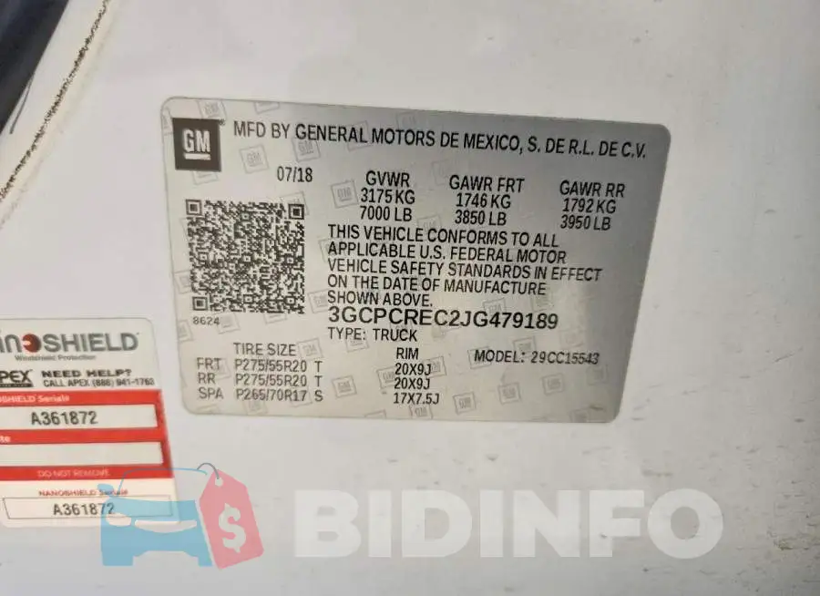 3GCPCREC2JG479189 Photo# 12