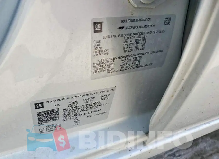 3GCPWCED1LG346939 Photo# 12