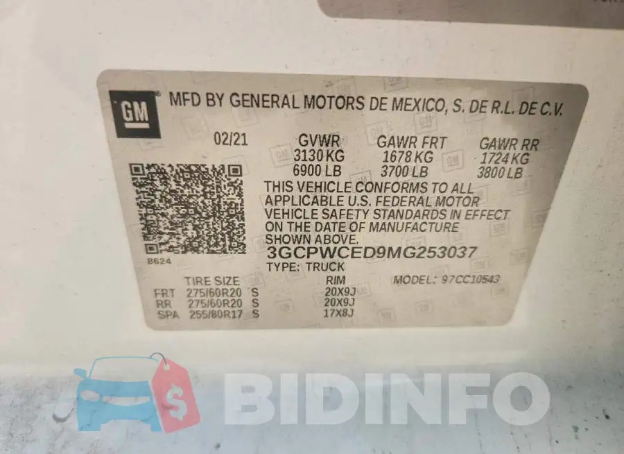 3GCPWCED9MG253037 Photo# 13