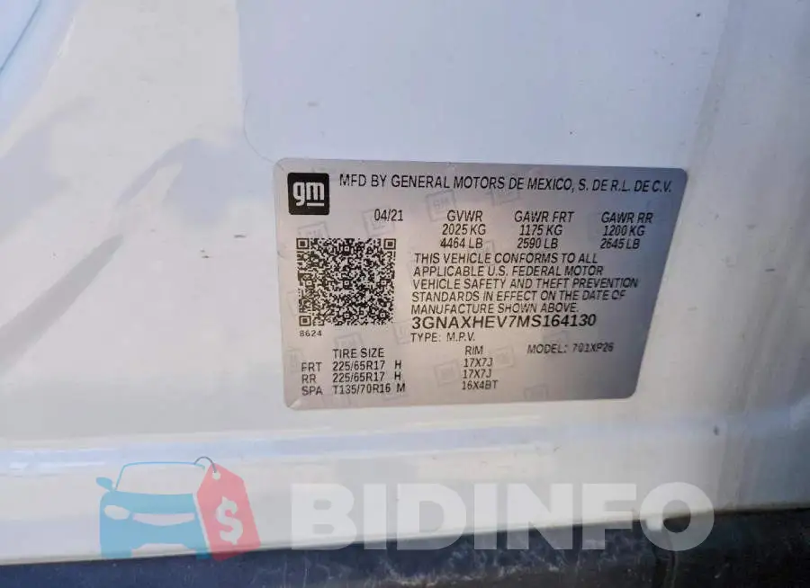 3GNAXHEV7MS164130 Photo# 13