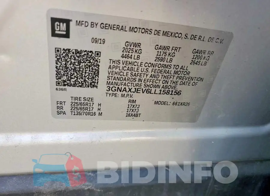 3GNAXJEV6LL158156 Photo# 14
