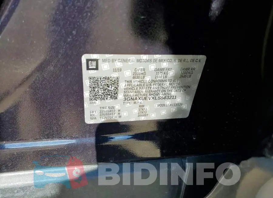 3GNAXUEVXLS583211 Photo# 12