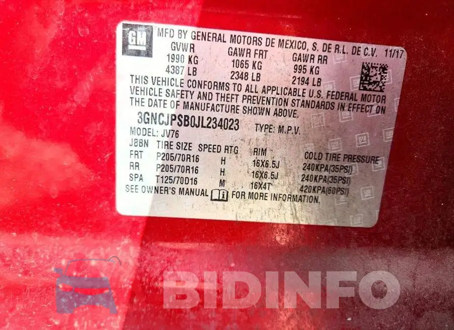3GNCJPSB0JL234023 Photo# 12