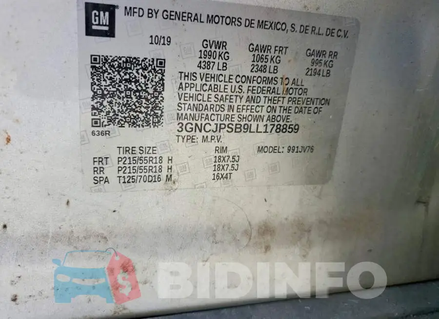3GNCJPSB9LL178859 Photo# 13