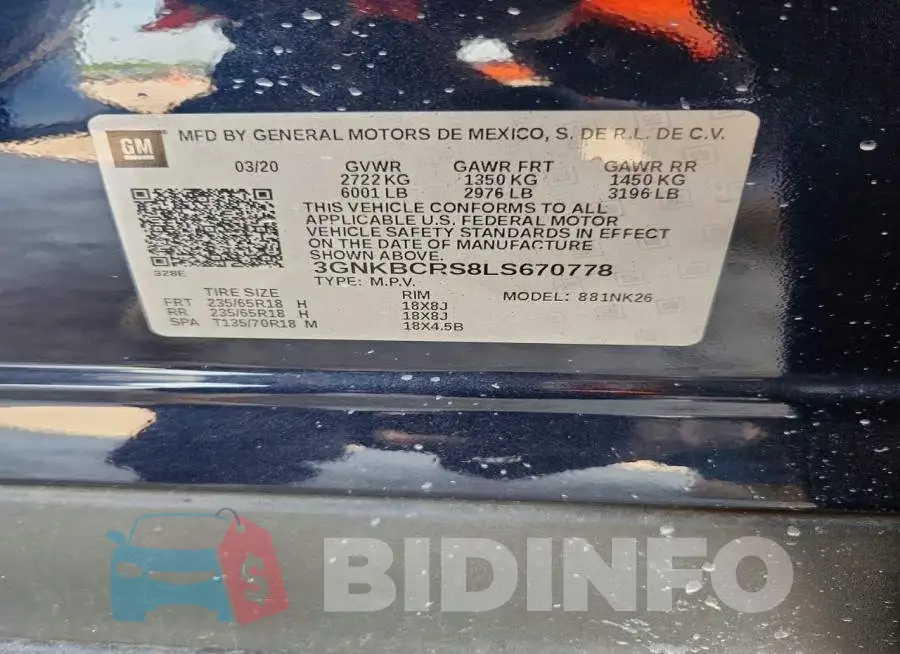 3GNKBCRS8LS670778 Photo# 13