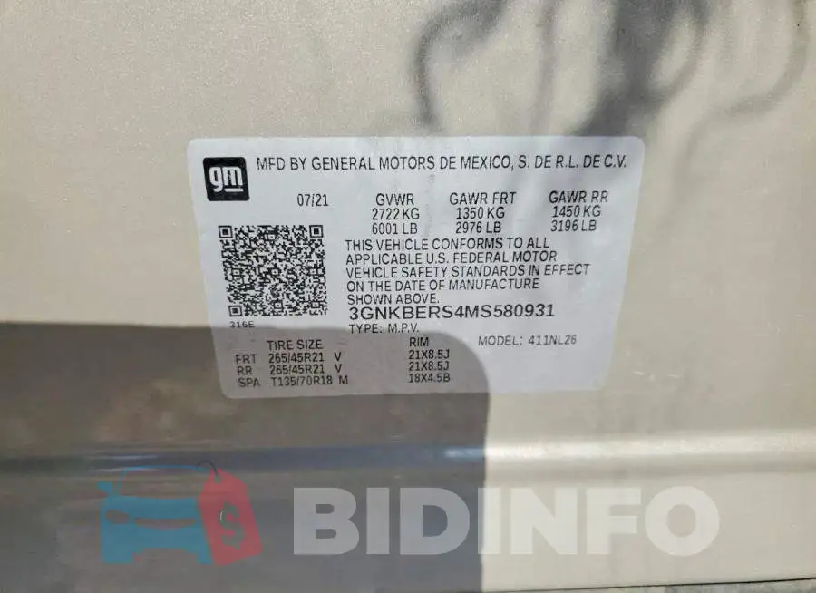 3GNKBERS4MS580931 Photo# 13