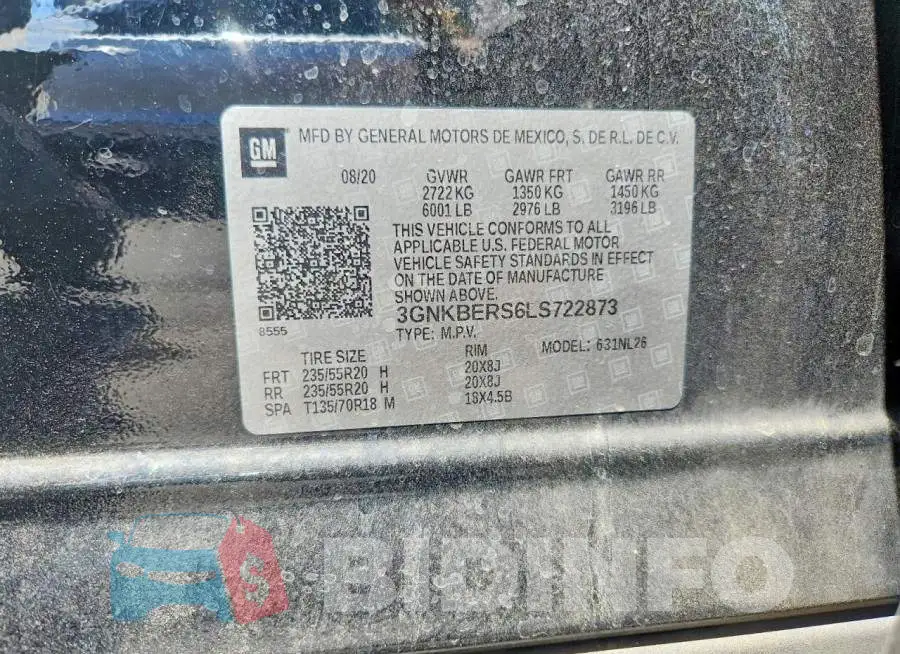 3GNKBERS6LS722873 Photo# 12