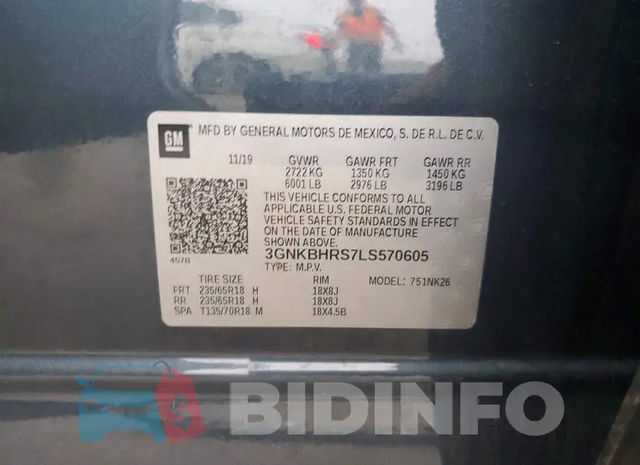 3GNKBHRS7LS570605 Photo# 14