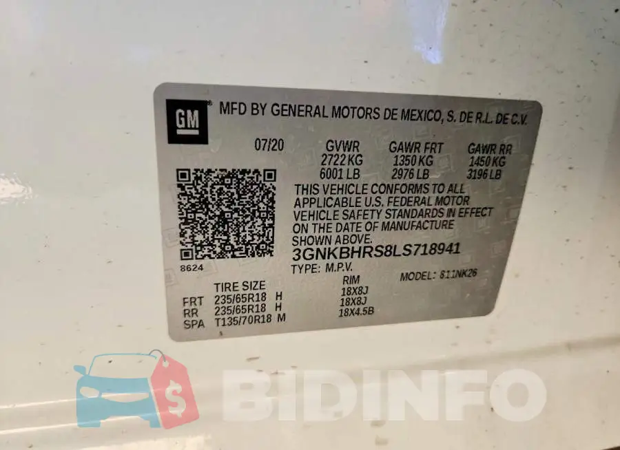 3GNKBHRS8LS718941 Photo# 13