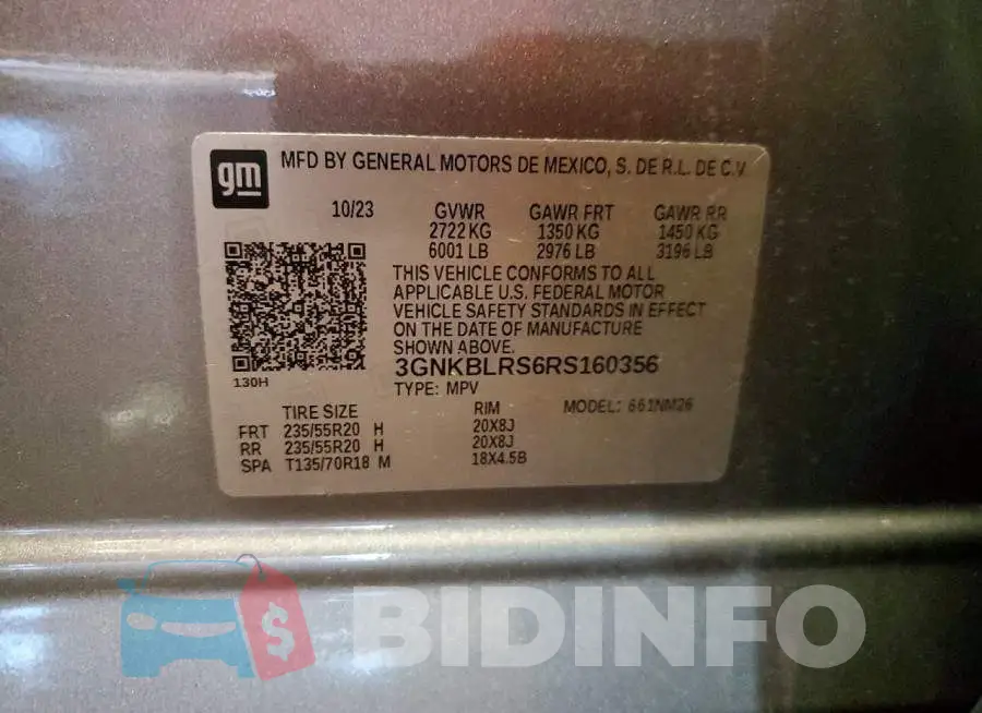 3GNKBLRS6RS160356 Photo# 13