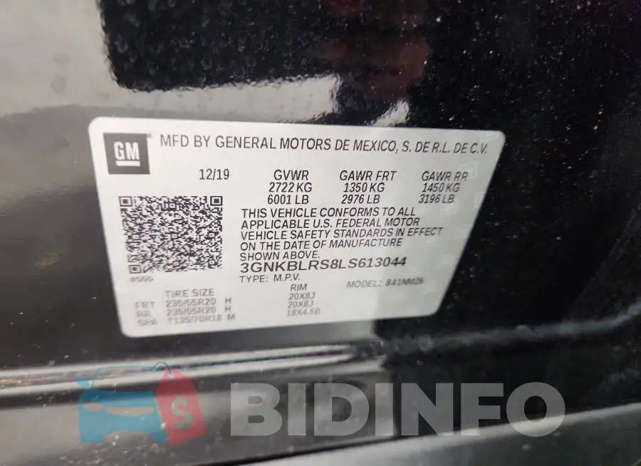 3GNKBLRS8LS613044 Photo# 12