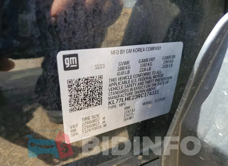 KL77LHE23RC174331 Photo# 12
