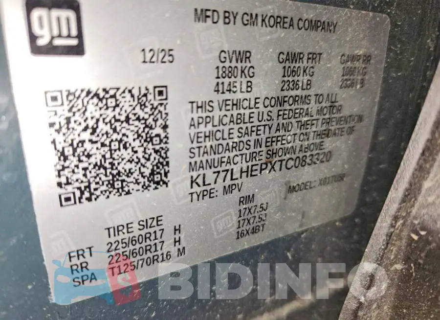 KL77LHEPXTC083320 Photo# 13