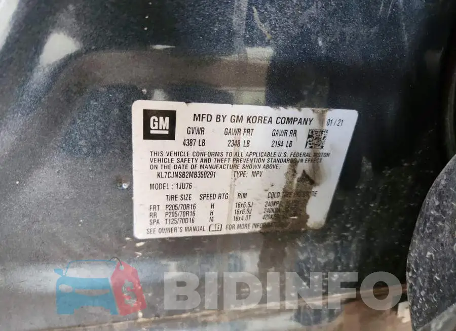 KL7CJNSB2MB350291 Photo# 12