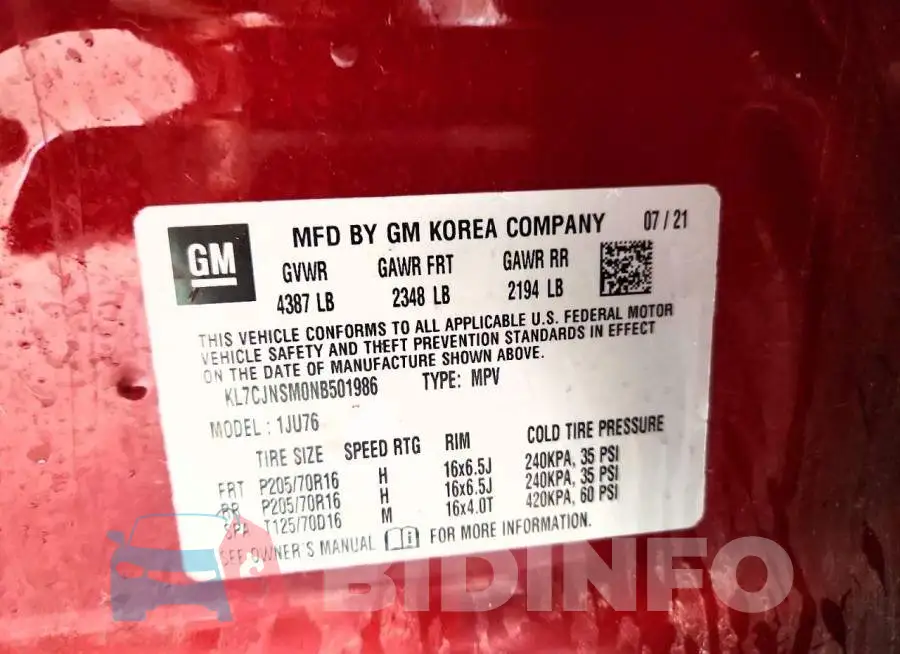 KL7CJNSM0NB501986 Photo# 13