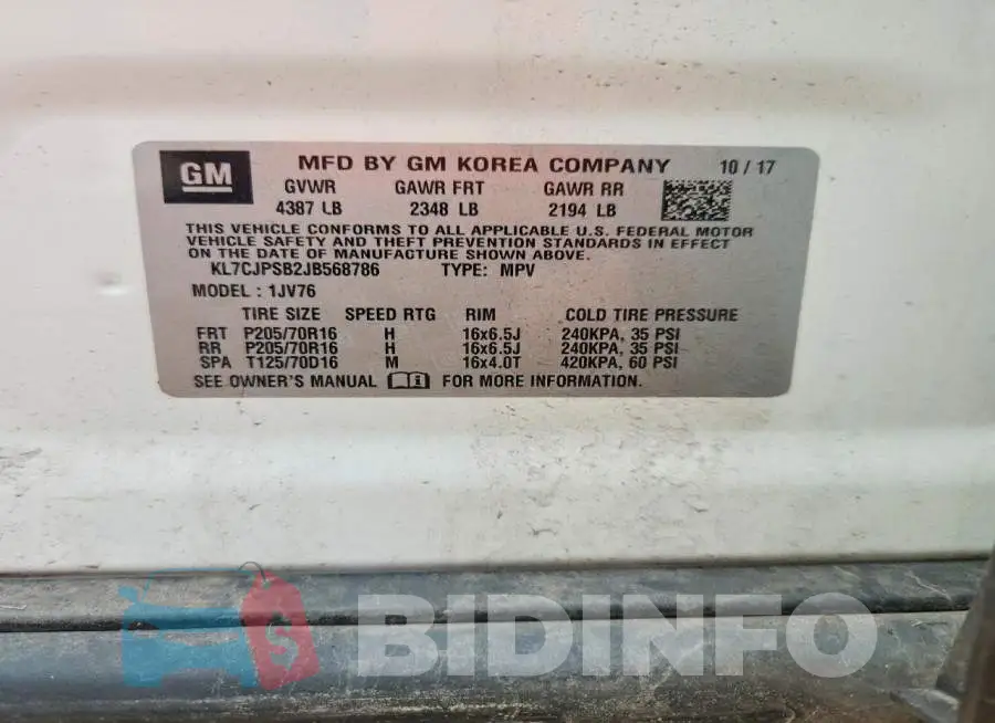 KL7CJPSB2JB568786 Photo# 13