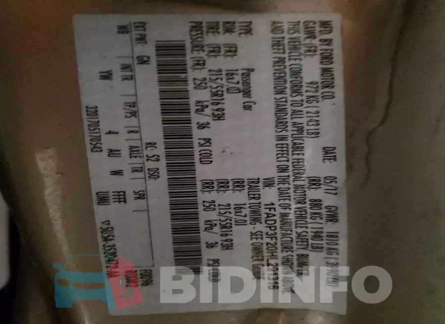 1FADP3F20HL291316 Photo# 12