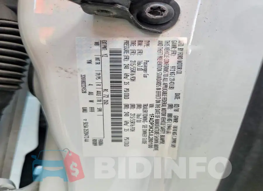 1FADP3K25JL280100 Photo# 13
