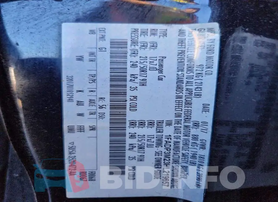 1FADP3M23HL219657 Photo# 12