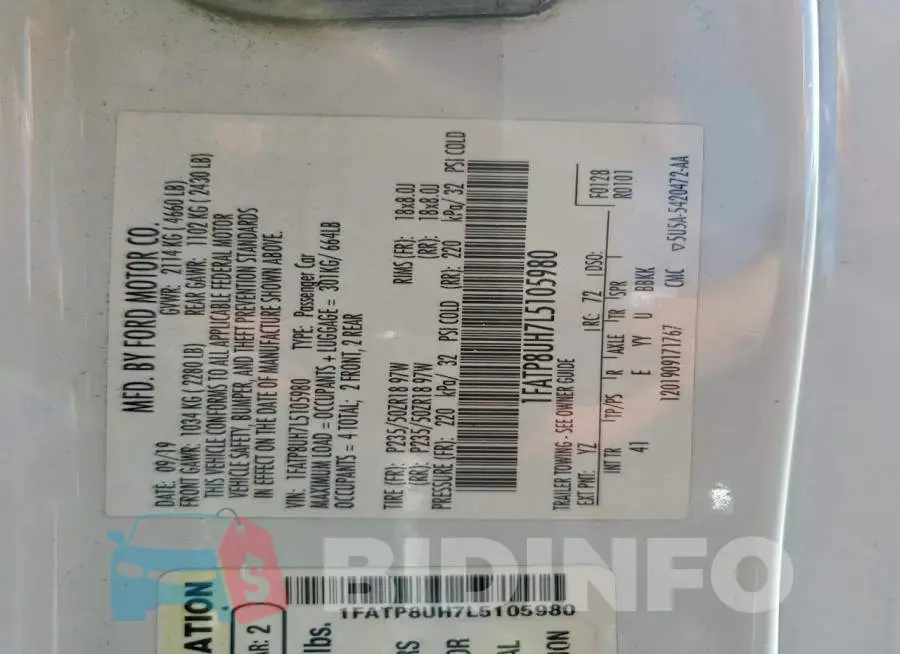 1FATP8UH7L5105980 Photo# 12