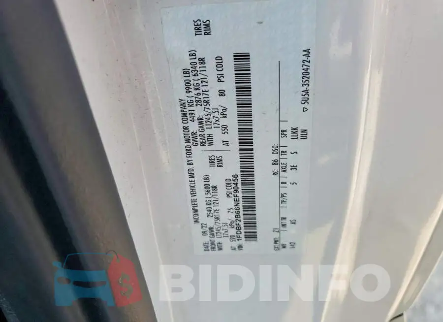 1FDBF2B66NEF90456 Photo# 12