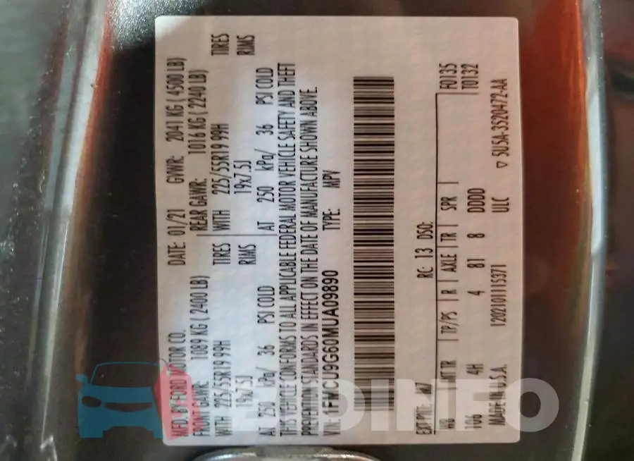 1FMCU9G60MUA09890 Photo# 13