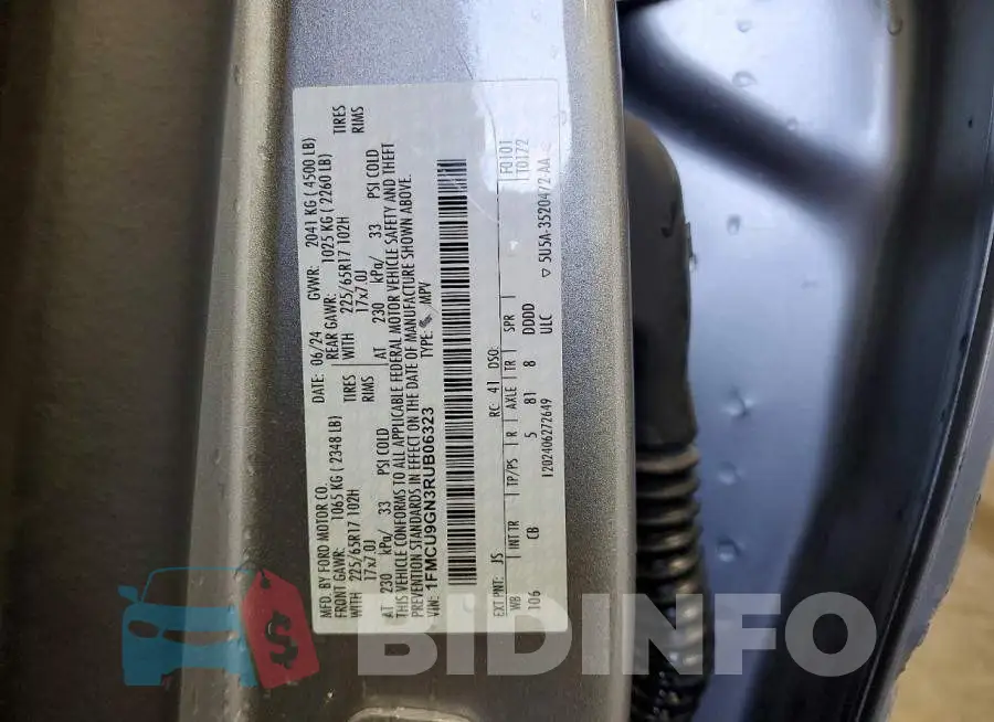 1FMCU9GN3RUB06323 Photo# 13