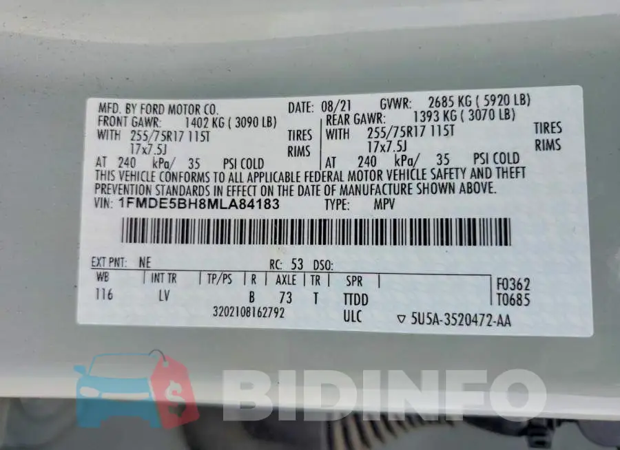 1FMDE5BH8MLA84183 Photo# 13