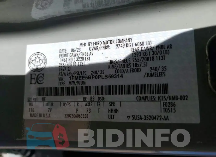 1FMEE5BP0PLB59314 Photo# 14