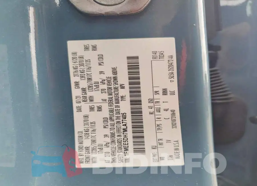 1FMEE5DH7MLA77405 Photo# 14
