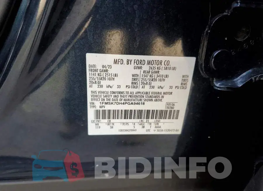 1FMSK7DH4PGA94618 Photo# 13