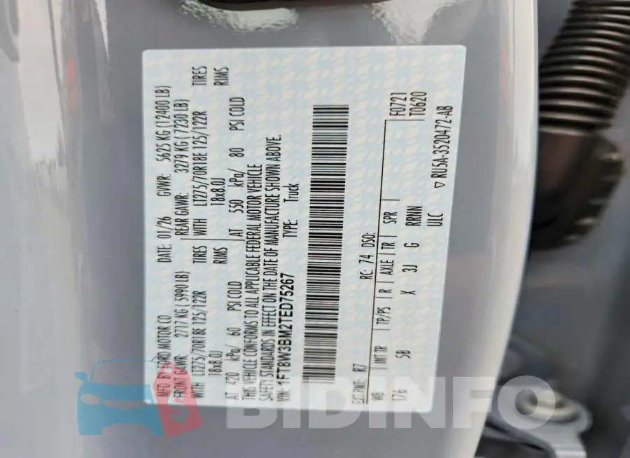 1FT8W3BM2TED75267 Photo# 13