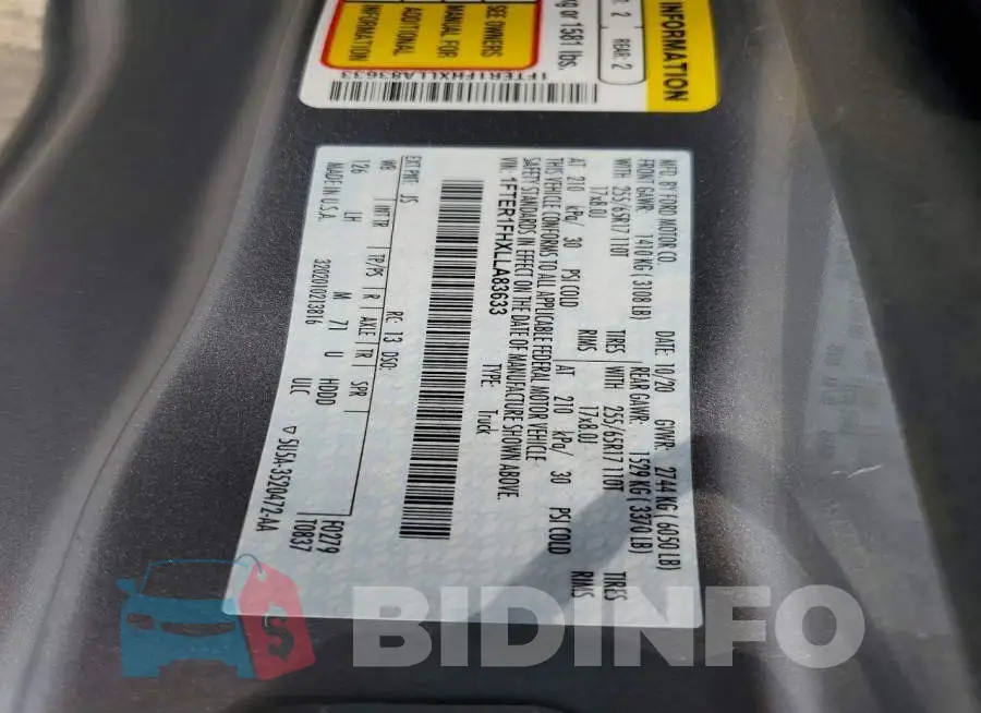 1FTER1FHXLLA83633 Photo# 13