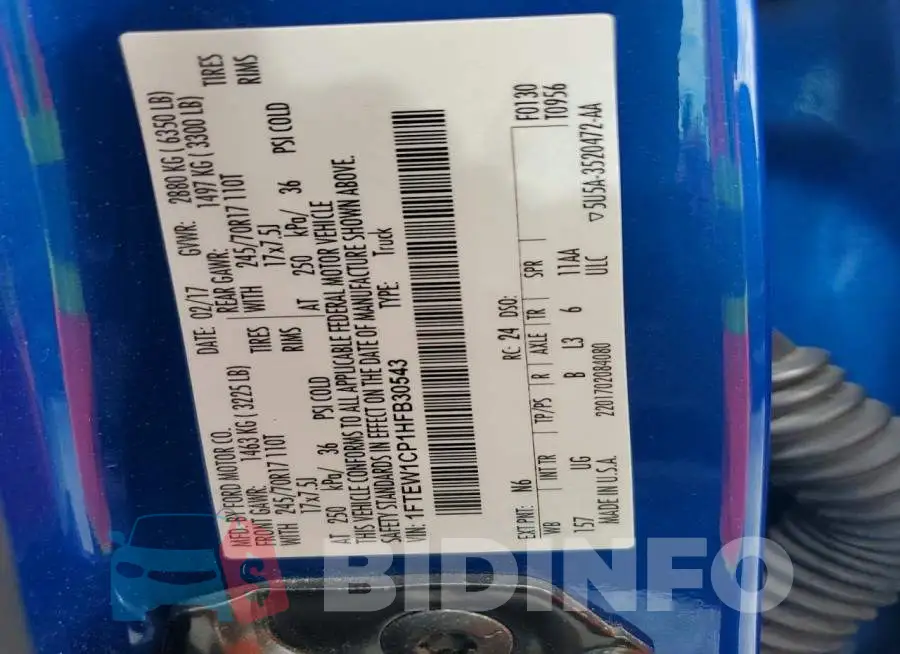 1FTEW1CP1HFB30543 Photo# 12