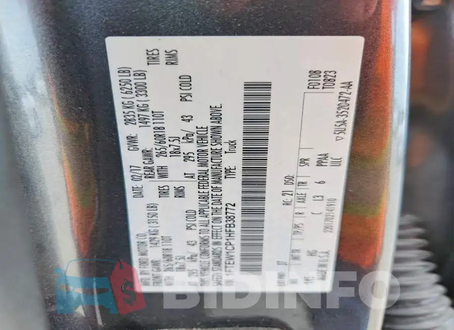 1FTEW1CP1HFB38772 Photo# 12