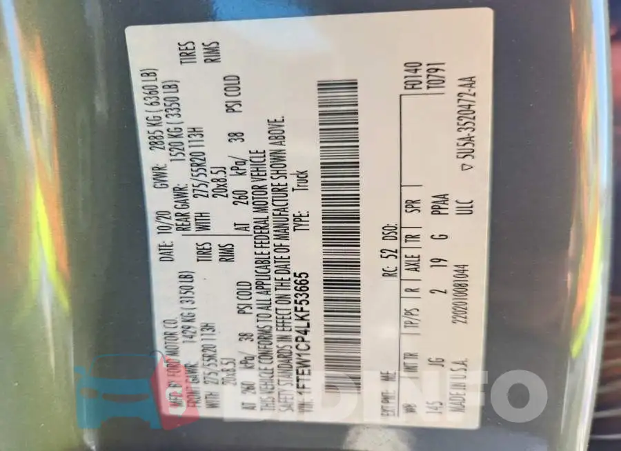 1FTEW1CP4LKF53665 Photo# 13