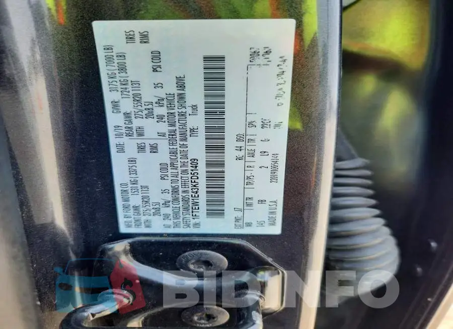 1FTEW1E43KFD51409 Photo# 12