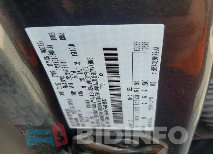 1FTEW1E46KFA91507 Photo# 12
