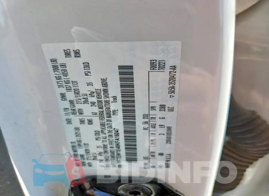 1FTEW1E48KFA16047 Photo# 12